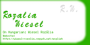 rozalia wiesel business card